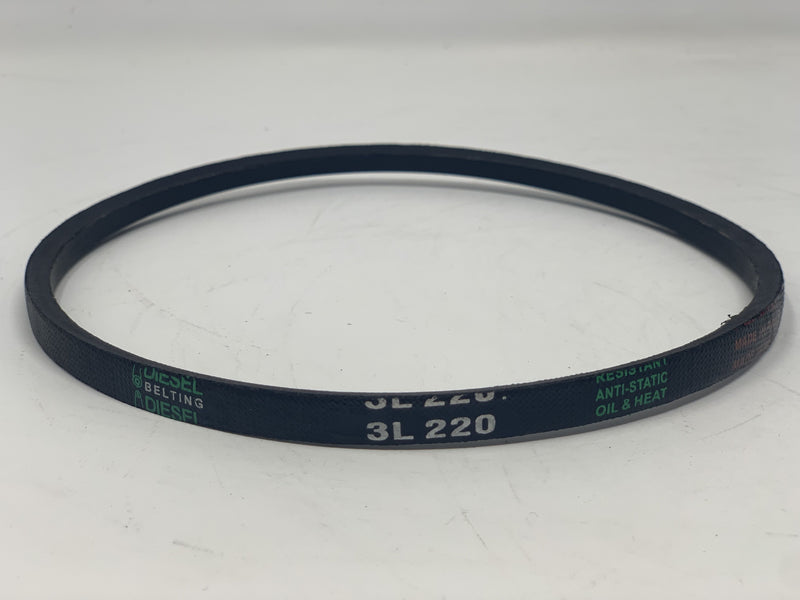 3L220 V-Belt 3/8" x 22" Outside Circumference FHP Wrapped Diesel Belting