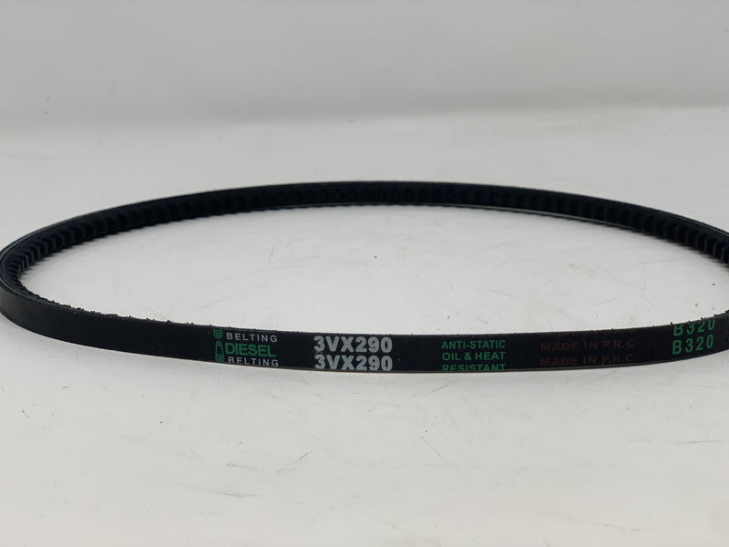 3VX290 V-Belt 3/8" x 29" Outside Circumference Cogged Narrow Wedge Diesel Belting