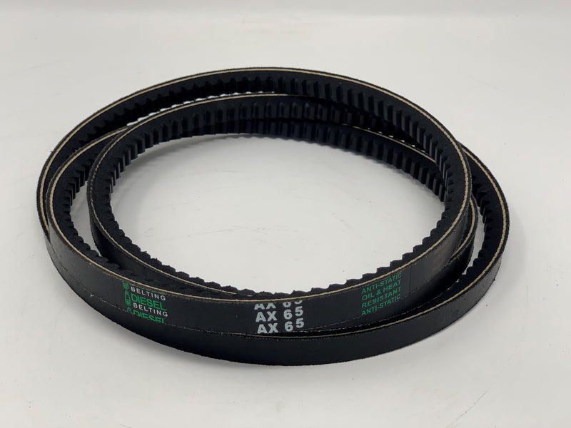 AX65 Classic Cogged V-Belt 1/2 x 67in Outside Circumference